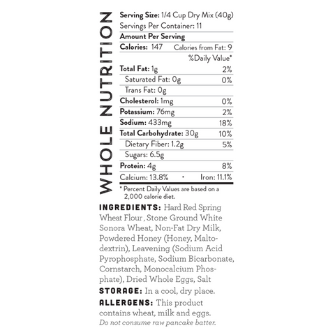 White Sonora Pancake Mix